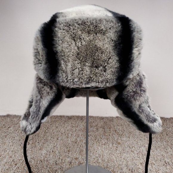 Chinchilla Rex Fur Trooper Hat